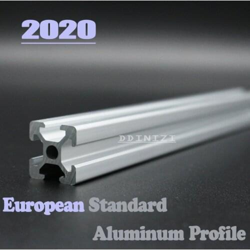 100 150 200 250 300 mm European Standard Anodized Linear Rail Aluminum Profile Extrusion 2020 for DIY 3D printer CNC