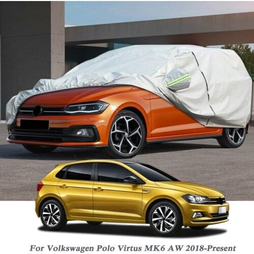 Car Styling Car Cover Snow Ice Sun Rain Resistant Waterproof Dustproof Outdoor Indoor For Volkswagen Polo Virtus MK6 AW2018-2020