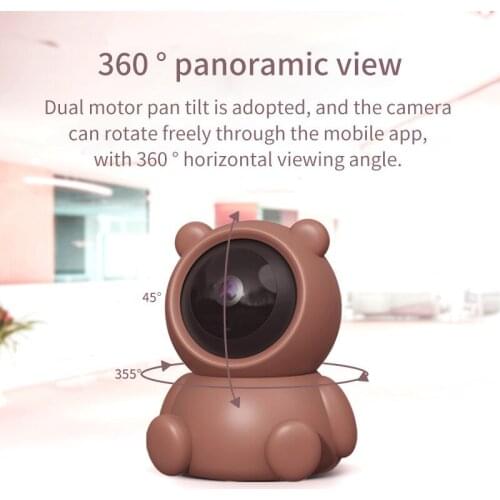 2MP 1080P 360 Degree Wireless PTZ IP Camera Motion Detection Intercom Home Security Baby Monitor