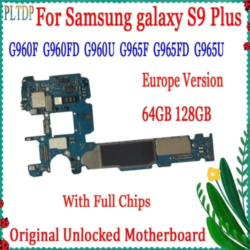 For Samsung Galaxy S9 Plus G960F G965F G960FD G960U G965FD G965U 100% Original Motherboard With Android System Logic Board