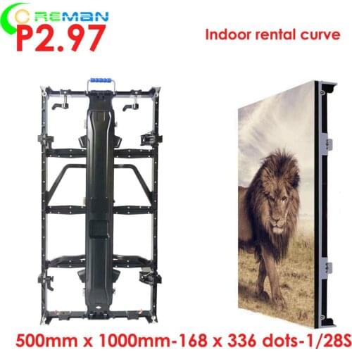 European market high quality led curve display screen 500x1000 1000 x 500 p2.9 p2.6 , stage backdrop video led light screen