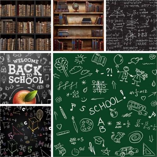 Back To School Background Library Bookshelf Book Interior Photography Backdrop Baby Photographic For Photo Studio Photophone