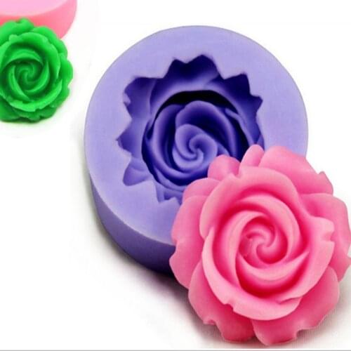 3D Rose Chocolate Mold,Fondant Cake Decorating Tools,Silicone Soap Mold,Silicone Cake Mold