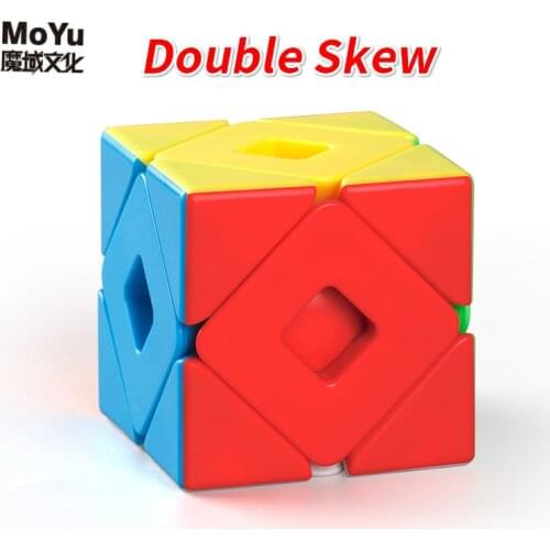 MoYu Double Skew cube 3x3 Meilong Magico Stickerless Puzzle Professional Speed Cubes Magic-cube Educational Toys for Students