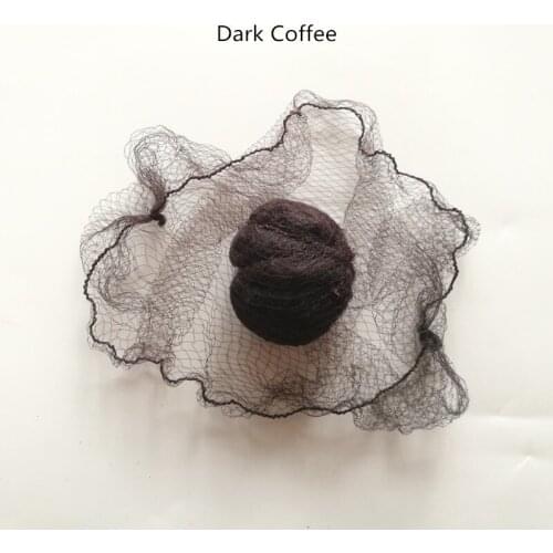 100pcs Dark Coffee Color Nylon Elastic Hairnet for Hair Styling or Caring Invisible Small Mesh Net