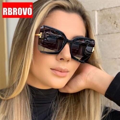 RBROVO Oversized Sunglasses Women 2021 High Quality Eyeglasses Women Vintage Glasses Women/Men Luxury Brand Oculos De Sol Gafas