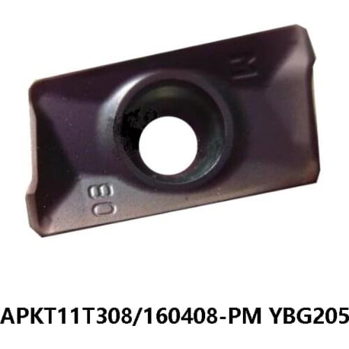 Original APKT 11T308 160408 APKT11T308-PM APKT160408-PM YBG205 Milling Cutter Carbide Inserts CNC Tools 10pcs/box