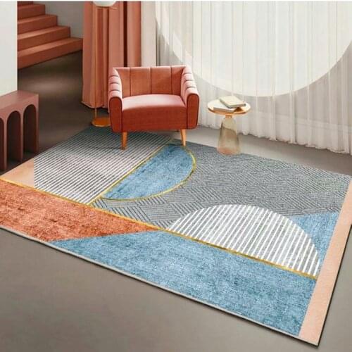 Simple Carpet Living Room Gold Diamond Velvet Coffee Table Floor Mat Bedroom Bedside Blanket