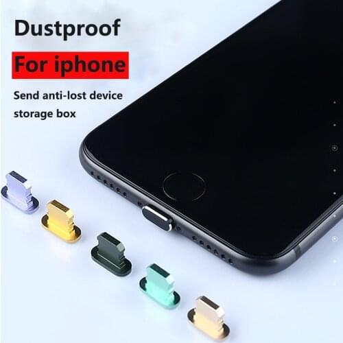 Dust Plug Protector For iPhone 11 12 Pro Max XR X Xs 8 7 Plus Airpods Metal Power Plug Mobile Phone Accessories