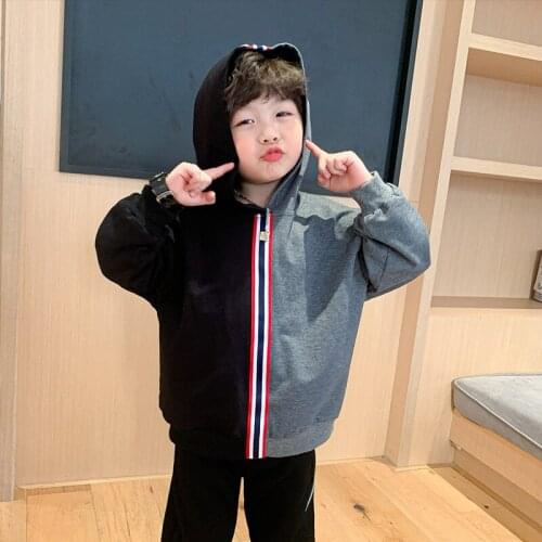 Personality Spring Autumn Boys Sweatshirts Jacket Coat Kids Outwear Teenager Tops Children Clothes Cotton High Quality