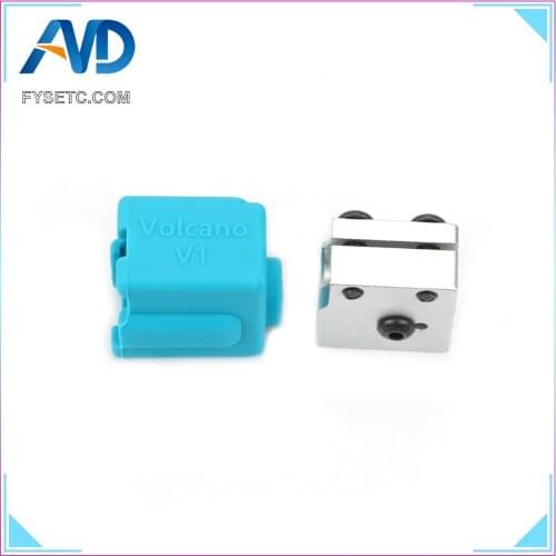 1PC Volcano V1 Silicone Sock BLUE Volcano Heated Block J-head Hotend Bowden/Direct Extruder Block Cover 3D Printer Part