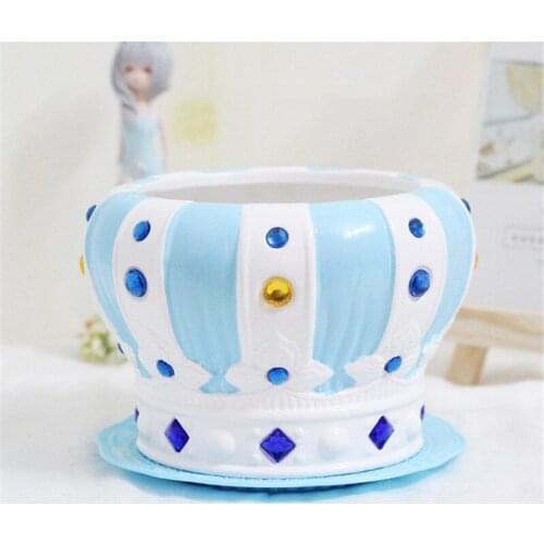 Nordic Elegant Crown Shape Vase Flower Pot Ceramic Crafts Sculpture Planter Art Home Decor King Princess Succulents Flower Pots