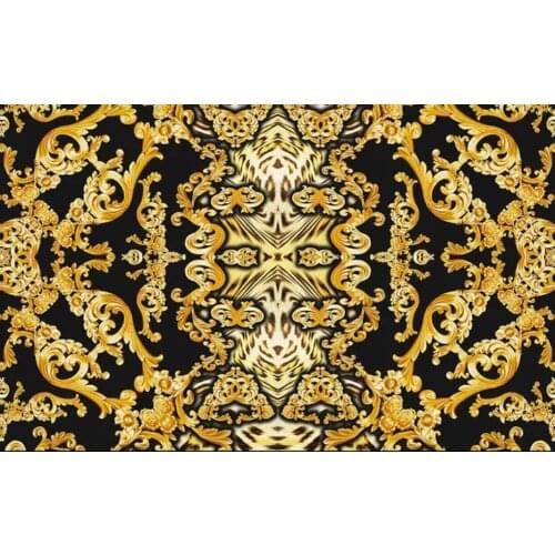 Modern living room wallpapers European luxury retro leopard TV sofa background wall paper