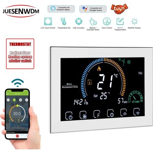 Dual Sensor Wifi Smart Thermostat Temperature Controller for Water To Air Heat Exchanger Works with Alexa Google Home