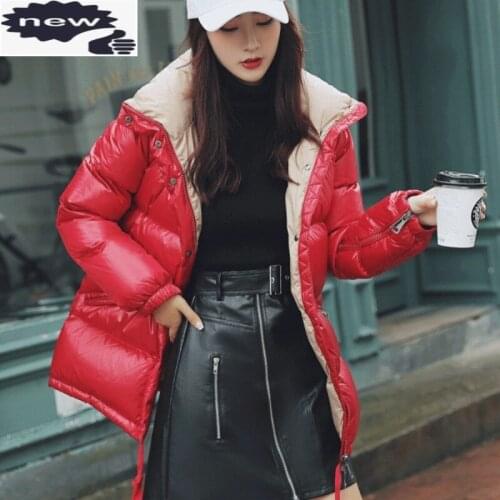 High Quality Women Straight Jacket Winter Thicken Warm Long Sleeve Zipper Casual Outwear Female Street White Duck Down Coat