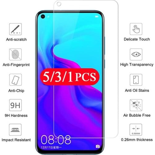 5/3/1Pcs for huawei nova 3 3i 3e 4 4e 5 5i 5T 5Z 6 se 7 7i pro protective film tempered phone screen protector glass smartphone