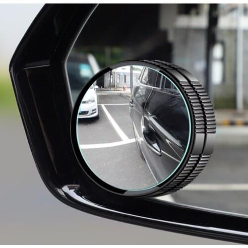 2PC Suction Cup Car Convex Blind Spot Mirror HD 360 Degree Wide Angle Adjustable Rearview Extra Auxiliary Round Mirror Accessori