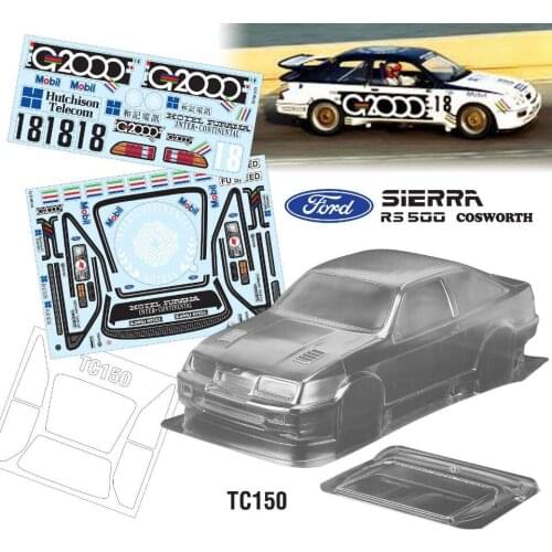 1/10 RC Car TC150 Ford Sierra RS500 190mm Clear Body For HPI Kyosho Tamiya Redcat FS lOSI HSP Racing