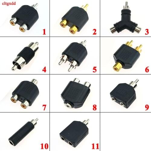 1PCS 6.35mm 3.5mm Audio Jack Stereo Female To 2 Male Connector Adapter Converter RCA Y Splitter for Speaker