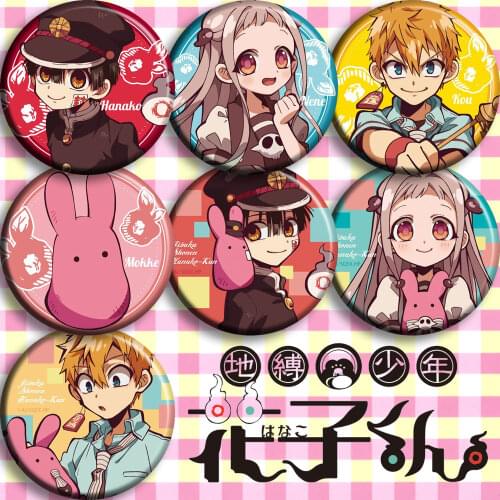 1pc Toilet-Bound Hanako-kun 58mm badges very cute brooch acrylic pins