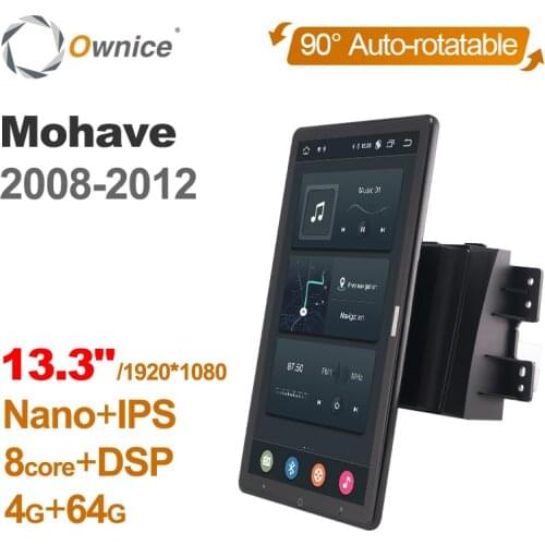 1920*1080 Ownice Android 10.0 for Kia Mohave 2008 - 2012 Car Radio Auto Multimedia Video Audio head Unit 13.3" IPS Rotatable
