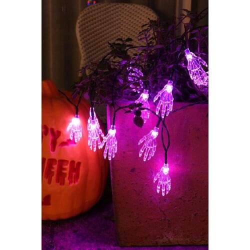 2M 20LEDs Halloween String Light Transparent Finger Fairy Light for Outdoor Garden Party Decor
