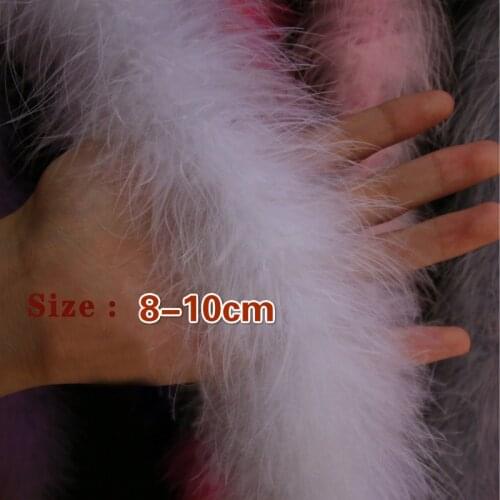 2Meters Baby Pink Rainbow Marabou Feather Boa Turkey Feathers Ribbon Shawl For Wedding Dress Making Decoration Plumes Crafts
