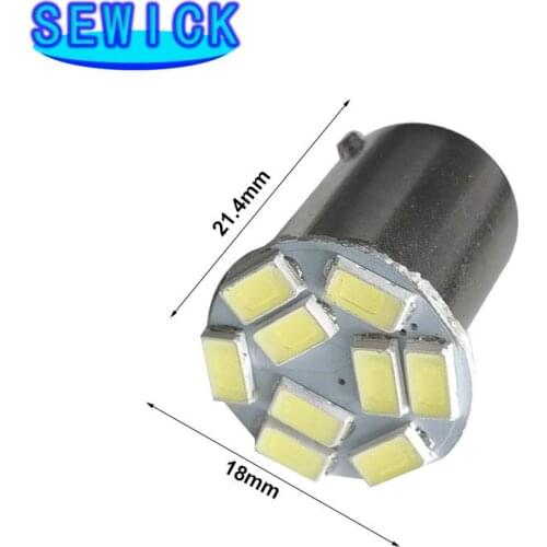 100X Auto LED S25 P21W 1156 BA15S 9 SMD 5630 1157 BAY15D turn signal Parking Backup Bulb Lamp White Red Blue Yellow DC 12V