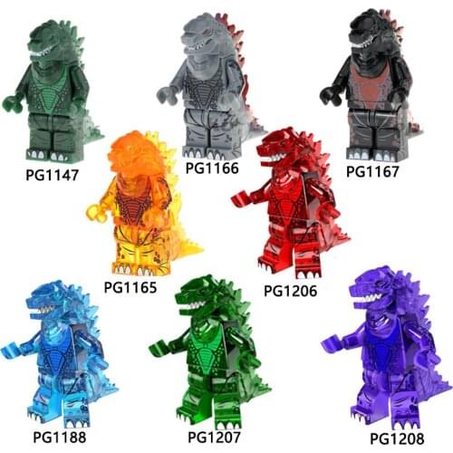 8PCS Building Block Movie Character Model Nuclear Energy Lnjection Burning Monster Action Figure Toys For Child Gifts PG8090