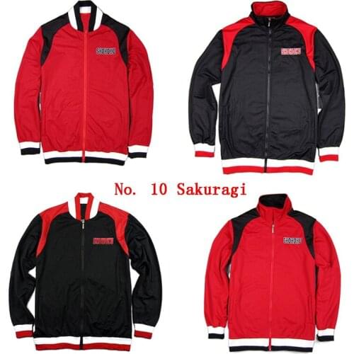 Anime Slam Dunk Shohoku High School No.10 Hanamichi Sakuragi Cosplay Appearance Coat Jacket Sweater Sportswear Cosplay Costume