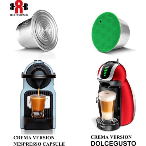 Belr-Housewares Refillable Coffee Capsules For Nespresso Dolce Gusto Coffee Machine Staniless Steel Coffee Filter