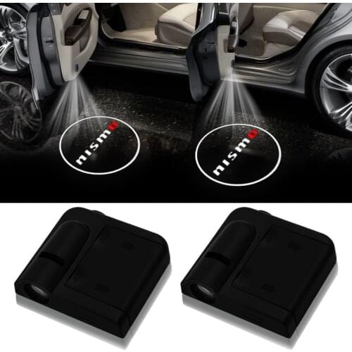 2pcs wireless Led car door welcome Laser projector Logo ghost shadow lights For Nissans Nismo Tiida Teana horizon Juke x-trail