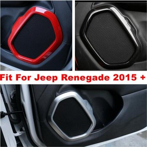 Side Door Stereo Speaker Audio Sound Horn Hood Frame Decoration Cover Trim Fit For Jeep Renegade 2015 - 2020 Interior Refit Kit