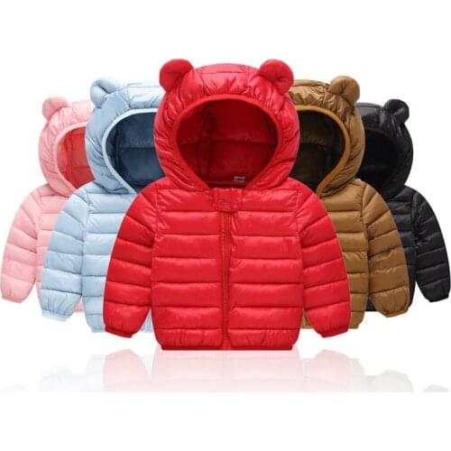 Girls Duck Down Coats Kids Winter Jacket Hooded Boys Outerwear Enfant Parkas Baby Snowsuit Cotton Down Parkas Children Clothes