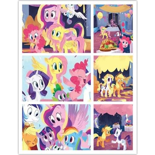 Disney Diamond Painting 5D DIY My Little Pony Painted Line Cartoon Image Sticker Diamond Embroidery Handmade Decoration