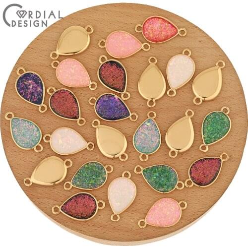 Cordial Design 50Pcs 12*21MM DIY Making/Charms/Jewelry Accessories/Earrings Connectors/Hand Made/Jewelry Findings & Components