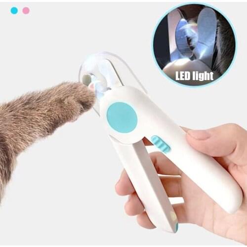 Pet Cat Cutter Cutting Machine Beauty Scissors Professional Animal Cat Locks Pet Nail Trimmer LED Light Dog Cat Nail Clipper