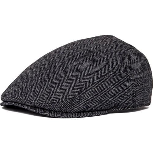 BOTVELA Mens Classic Tweed Cap Wool Blend Newsboy Ivy Hat British Cap Autumn Winter Twill Hats 822