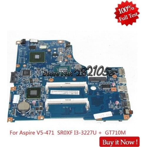 NOKOTION laptop motherboard NBM5S11003 NB.M5S11.003 48.4TU05.021 For acer Aspire V5-471 GT710M With SR0XF I3-3227U On Board