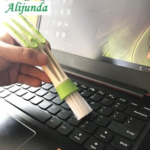 New Portable Double Ended Car Air Vent Slit Cleaner Brush Dusting Blinds Keyboard Cleaning Brushes CSL2018