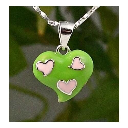 Guarantee Plain 925 Sterling Silver, Heart pendant, 19 mm, 1.9g, PE1446