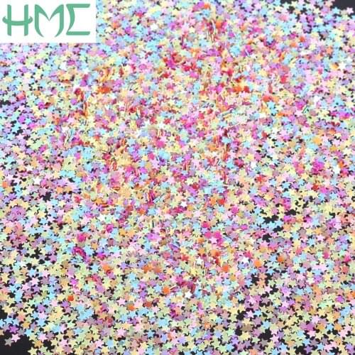 3mm(13000pcs) 5mm(3200pcs) Star Shape PVC loose Sequins 20g Glitter Paillettes for Nail Art manicure/sewing/wedding decoration