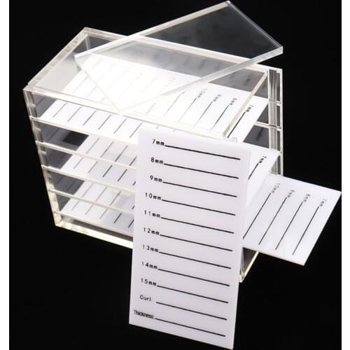 5 Layer Eyelashse Storage Box Acrylic Lash Holder Pallet For Eyelash Extension Individual lash Volume Display Stand Tools