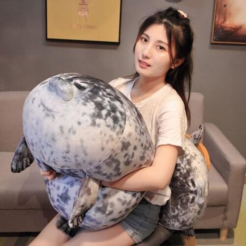 Simulation Seal Doll Pillow Aquarium Popular Soft Plush Toy Chubby 3D Novelty Stuffed Baby Sleeping Throw Pillow Kawaii Plushies