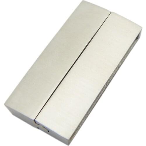20pcs/lot hole: 34*4.1mm Stainless Steel Buckle Magnetic Connectors Flat End Clasp for Bracelet Making Wide Choker Closure Clasp