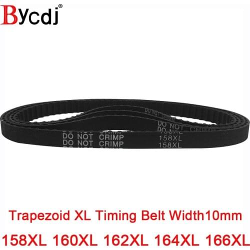 XL Timing Belt 158XL/160XL/162XL/164XL/166XL Rubber Timing Pulley Belt 10mmWidth Closed LoopToothed Transmisson Belt pitch5.08mm