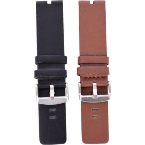 High Quality 22mm Replacement Brown / Black Strap Smooth Leather Watch Band Strap For Motorola MOTO 360 Smart Watch