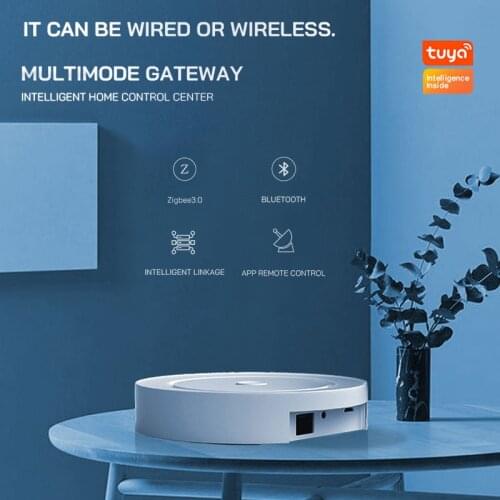 Newest Multimode Smart Home Gateway 3 In 1 ZigBee Bluetooth Mesh Hub Work With Tuya APP Apple Homekit Intelligent Home Hub 2021