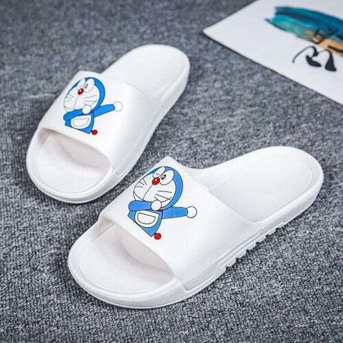 Summer New Arrival White Anime Slippers For Men Casual Home Outdoor Slides Men Cartoons Beach Slippers Men Sandals Flip Flops