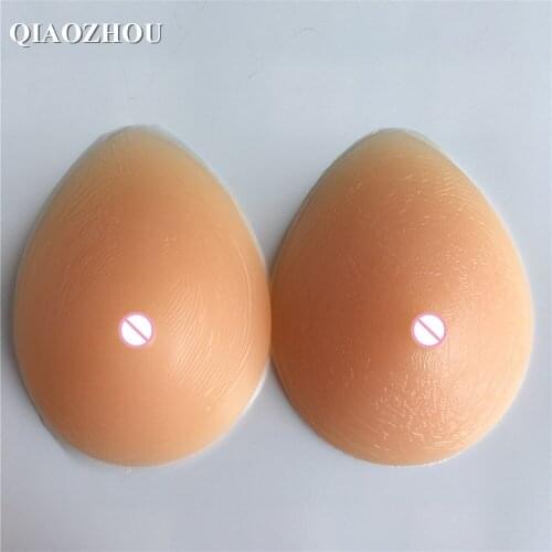 Big size 900 g C cup silicone prosthesis artificial breast forms for woman mastectomy use 40C 42C